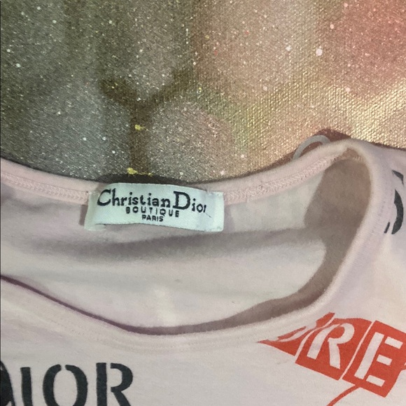 Authentic Christian dior  sz small Graphic T-Shirt - Pink and Black - Picture 2 of 6